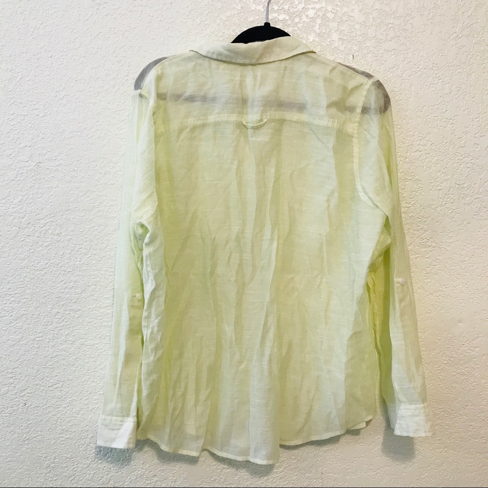 Chico’s Sheer Button Down Blouse Light Weight - image 3
